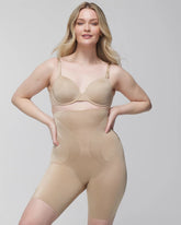 WARM AMBER - Mid-Level Shaping Vanishing Edge High-Waist Thigh Slimmer