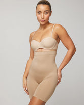 ALMOND - Mid-Level Shaping Seamless High-Waist Thigh Shaper