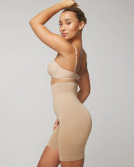 ALMOND - Mid-Level Shaping Seamless High-Waist Thigh Shaper