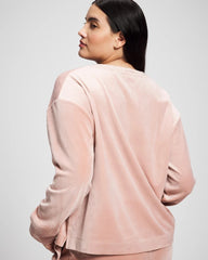 ADOBE ROSE - Velour Crewneck Sweatshirt