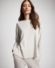 HEATHER STONE - Ultra Soft Fleece Dolman Top