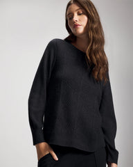 MIDNIGHT SKIES - Shimmer Cable Knit Sweater