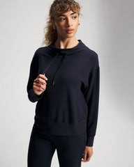 MIDNIGHT SKIES - Ultrasoft Fleece Relaxed Funnel Neck Sweatshirt
