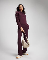MERLOT - Ultrasoft Fleece Relaxed Funnel Neck Sweatshirt