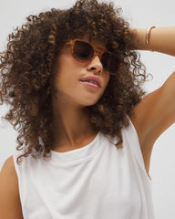OPTIC WHITE - Rib Knit Sleeveless Top