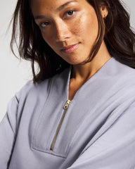 PERFECT SKY - Ultrasoft Fleece Quarter Zip Sweatshirt