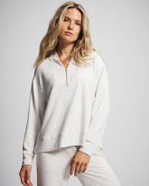 HEATHER DREAM - Ultrasoft Fleece Quarter Zip Sweatshirt