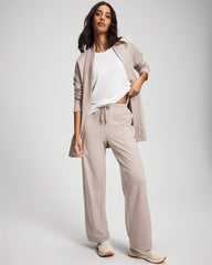 HEATHER MINK - Essential Terry Straight Leg Pants