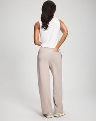 HEATHER MINK - Essential Terry Straight Leg Pants