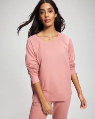 CINDER ROSE - Essential Terry Crewneck Sweatshirt