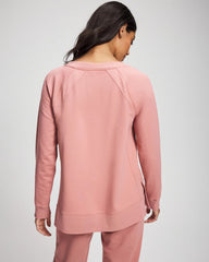 CINDER ROSE - Essential Terry Crewneck Sweatshirt