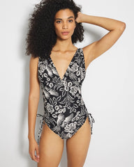 FLY BY NIGHT MINI BLACK - V-Neck One-Piece