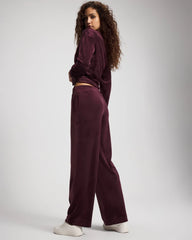 MERLOT - Velour Straight Leg Pants