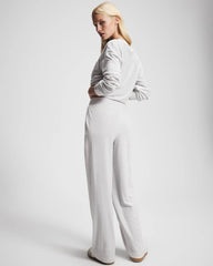 VAPOR GRAY - Velour Straight Leg Pants