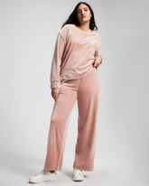ADOBE ROSE - Velour Straight Leg Pants