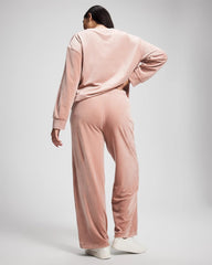 ADOBE ROSE - Velour Straight Leg Pants