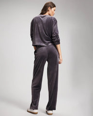 GRAY INK - Velour Straight Leg Pants