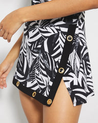 BLACK/WHITE - Sharp Observation Swim Dress