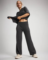 HEATHER QUARTZ - Premier Knit Sweater Wide Leg Pant