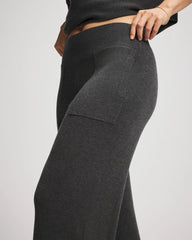 HEATHER QUARTZ - Premier Knit Sweater Wide Leg Pant