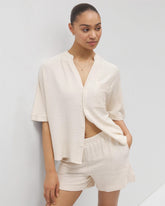 PARCHMENT - Crinkle Knit 5 Inch Short