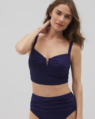 TRUE BLUE - V-Wire Cropped Bikini Top
