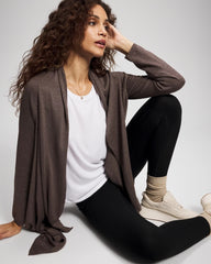 HEATHER COCOA - Sweater Travel Wrap