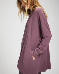 PURPLE FLINT - Ultrasoft Fleece Cardigan