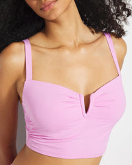 META MAUVE - V-Wire Cropped Bikini Top