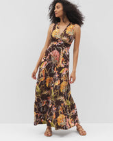 PARROT-DISO PLUME G FR - Goddess Tiered Maxi Dress