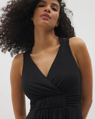 BLACK - Isla Cross Back Maxi Bra Dress