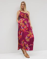 SUNRISE FLORA RED BEAUTY - Bahia Maxi Bra Dress