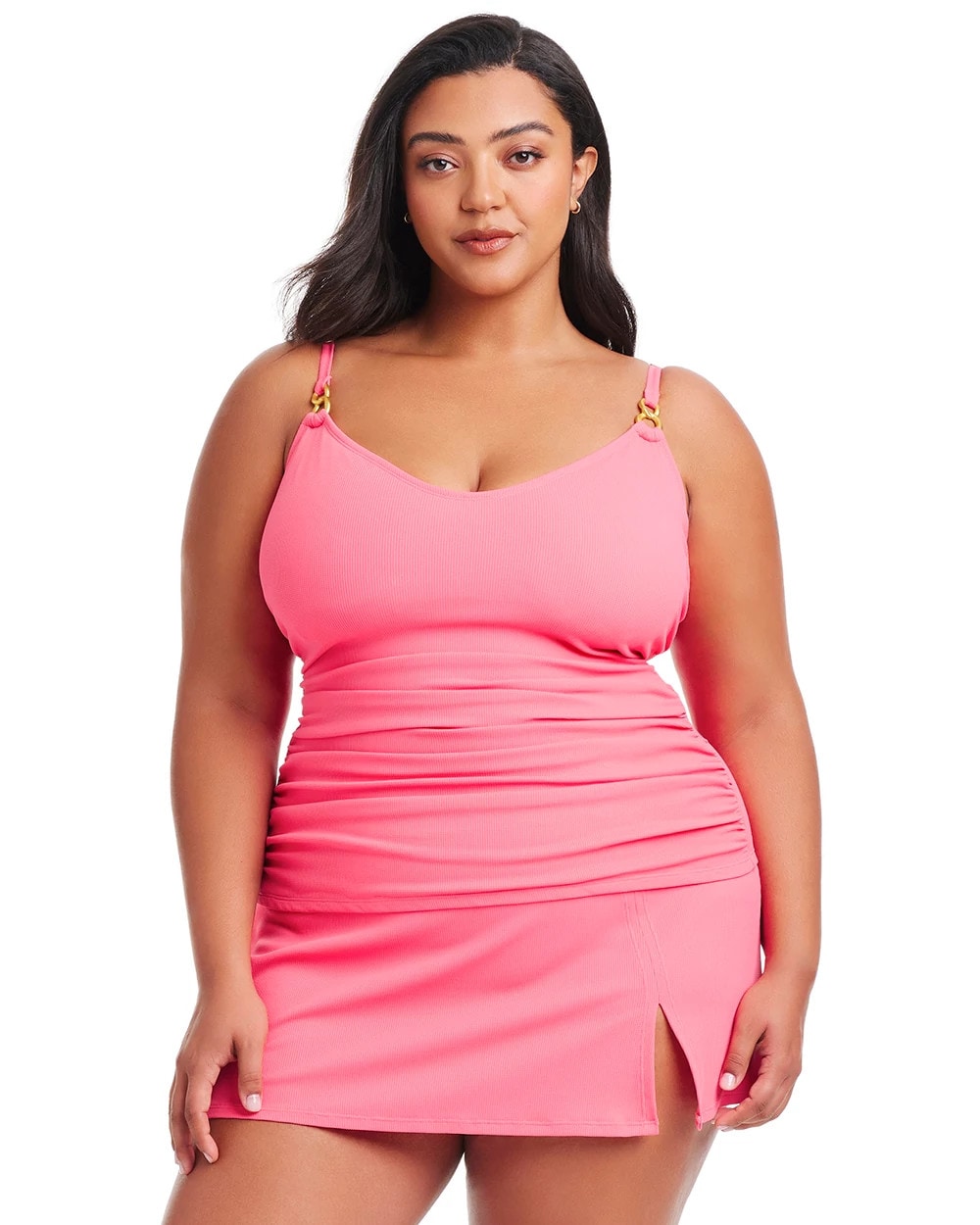 BARDOT BLUSH - Pique Ole V-Neck Tankini