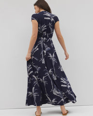 PALM TOILE NIGHTFALL NAVY - Serenity Maxi Bra Dress