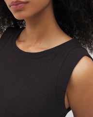 BLACK - Rib Lounge Short Dress