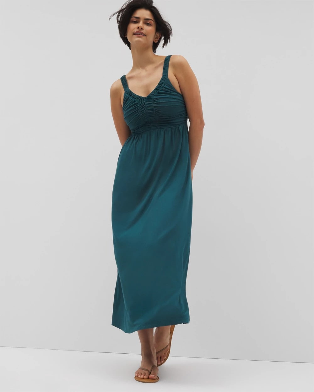 DEEP TEAL - Cabana Midi Bra Dress