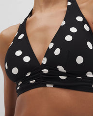 MOVEMENT DOT MINI B - Shirred Halterkini Top