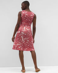 SHOW OFF PAISLEY PEACH - V-Neck Short Bra Dress