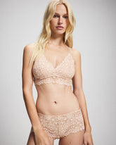 CAMEO ROSE W/ GOLD LUREX - Corded Lace Bralette