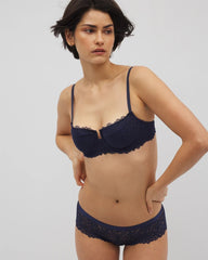 NIGHTFALL NAVY - Soma Balconette Unlined Bra with Lace