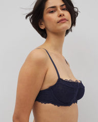 NIGHTFALL NAVY - Soma Balconette Unlined Bra with Lace