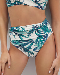 PALM PERFECT COCONUT - Ruched High-Waist Bikini Bottom