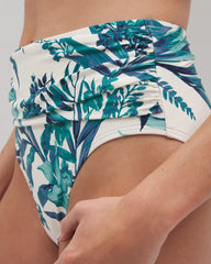 PALM PERFECT COCONUT - Ruched High-Waist Bikini Bottom