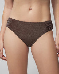 DOLCE VIDA DARK NUDE - Ruched Bikini Bottoms