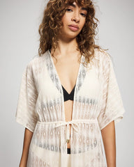 COCONUT WATER - Sunkissed Crochet Open-Front Caftan