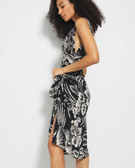 FLY BY NIGHT MINI BLACK - Rayon Crepe Pareo