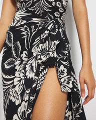 FLY BY NIGHT MINI BLACK - Rayon Crepe Pareo