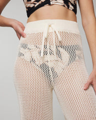 COCONUT - Cotton Crochet-Style Wide-Leg Pants