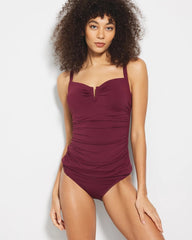 VELVET PLUM - V-Wire Tankini Top