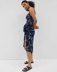 PALM TOILE NIGHTFALL NAVY - Rayon Crepe Pareo